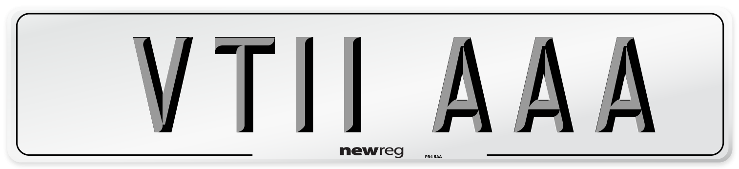 VT11 AAA Number Plate from New Reg
